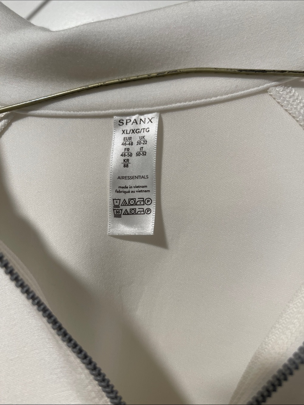 SPANX Cream Half-Zip Funnel Neck Sweatshirt - Picture 2 of 4
